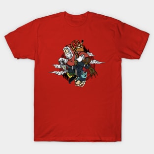 santa and krampus taijitu T-Shirt